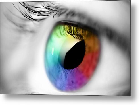 Eye Metal Print featuring the photograph Vision of Color by Gianfranco Weiss