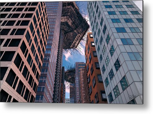 City Metal Print featuring the digital art Visitors by Matthew Lindley
