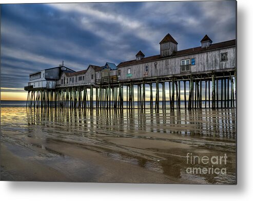Old Orchard Beach Metal Print featuring the photograph Walking on Water by Brenda Giasson
