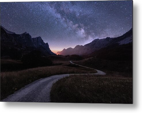Night Metal Print featuring the photograph Walking The Stars by Sergio Abevilla