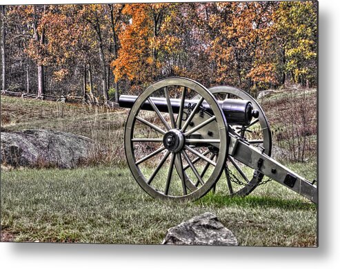 Civil War Metal Print featuring the photograph War Thunder - 4th New York Independent Battery Crawford Avenue Gettysburg by Michael Mazaika