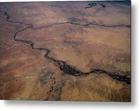 Aerial Metal Print featuring the photograph Wasteland vi by Ryan Heffron