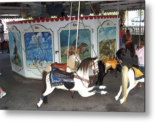merry Go Round Metal Print featuring the photograph Watch Hill Merry Go Round by Barbara McDevitt