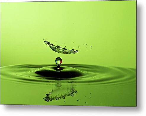 Motion Metal Print featuring the photograph Water Drops by Min Zhang