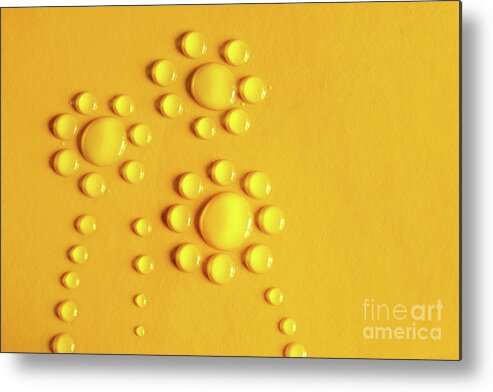 Abstract Metal Print featuring the photograph Water Flowers by Carlos Caetano