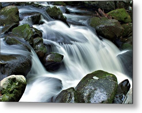 Great Smoky Mountains Metal Print featuring the photograph Water FlowsThrough the Mountains by Carol Montoya