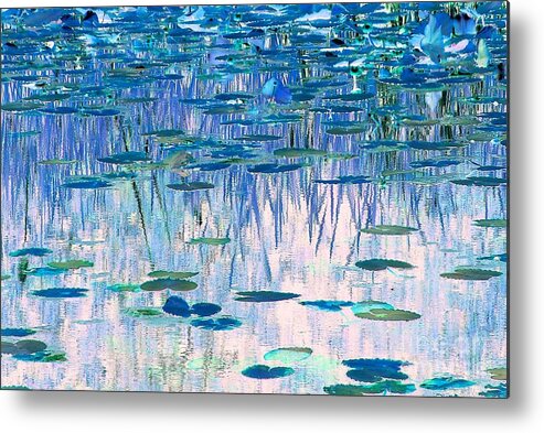 Abstraction Metal Print featuring the photograph Water Lilies by Chris Anderson