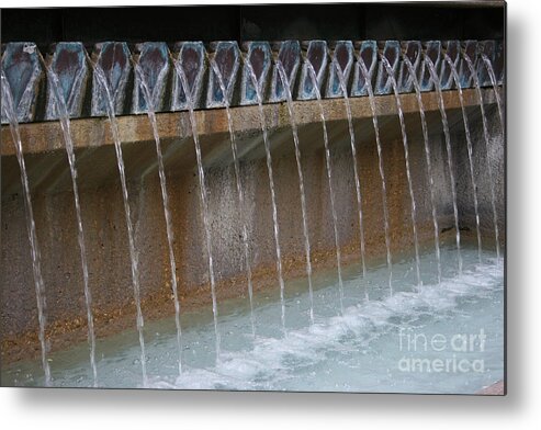 Fountains Metal Print featuring the photograph Water Play Fountain by Jeanette French
