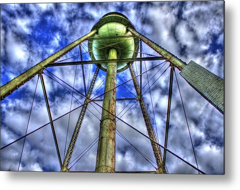 Reid Callaway Water Tower Art Metal Print featuring the photograph Mary Leila Cotton Mill Water Tower Art by Reid Callaway