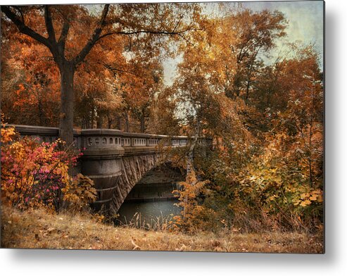 Autumn Metal Print featuring the photograph Water Under The Bridge by Robin-Lee Vieira