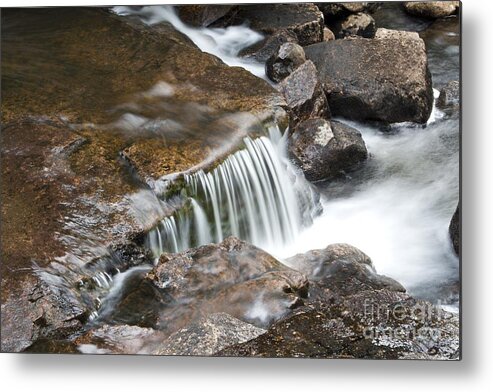 Maine Metal Print featuring the photograph Waterfall Stairs by Karin Pinkham