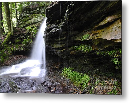Usa Metal Print featuring the photograph Waterfall Webster County West Virginia by Thomas R Fletcher