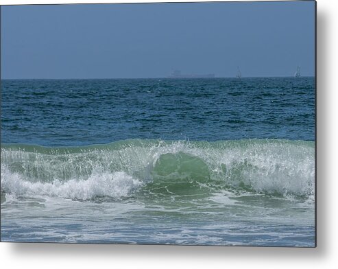 Beaches Metal Print featuring the photograph Wave at Seal Beach by Ernest Echols