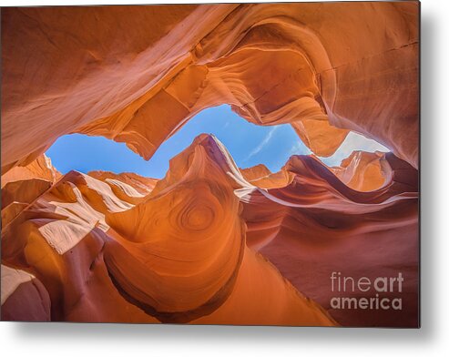 Slot Canyon Metal Print featuring the photograph Waves Made of Stone by Michael Ver Sprill