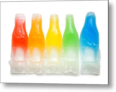 Bottle Metal Print featuring the photograph Wax Bottles by Art Block Collections