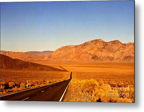 Open Road Metal Print featuring the photograph Way Open Road by Byron Varvarigos