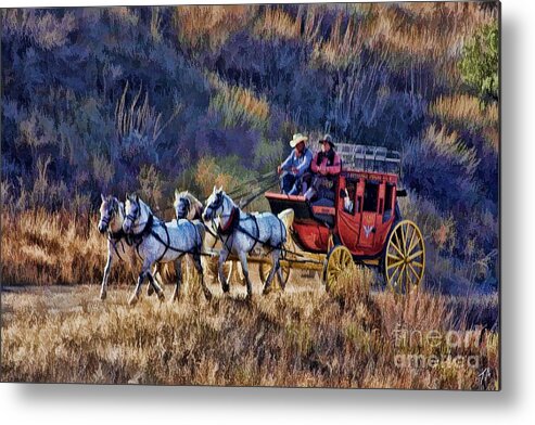 Wells Fargo Metal Print featuring the photograph Well's Fargo's Coming by Tommy Anderson