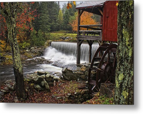 Weston Grist Mill Metal Print featuring the photograph Weston Grist Mill by Priscilla Burgers