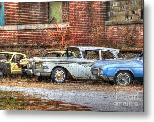 Old Cars Metal Print featuring the photograph Wheels by Thomas Danilovich