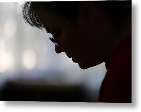Woman Metal Print featuring the photograph When She Prays by Mark McKinney