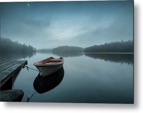 Boat Metal Print featuring the photograph When The Day Wakes by Benny Pettersson