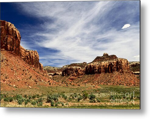 Canyon Lands Metal Print featuring the photograph Where Earth and Sky Meet by Kathy McClure