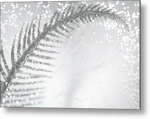 Abstract Metal Print featuring the photograph White Bird by Dazzle Zazz