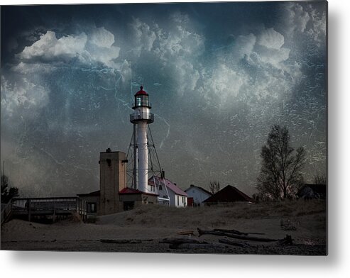 Evie Metal Print featuring the photograph Whitefish Point Lighthouse Lake Superior by Evie Carrier