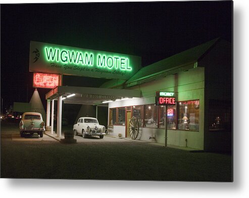 Wigwam Motel Holbrook Arizona Route 66 Metal Print featuring the photograph Wigwam Motel in Holbrook by Carol M Highsmith