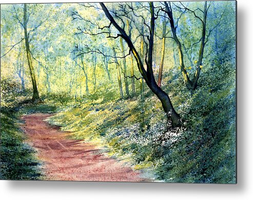 Flowers Metal Print featuring the painting Wild Garlic in Sewerby Woods by Glenn Marshall