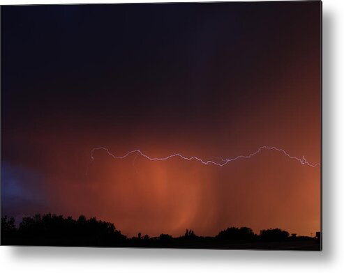 Landscape Metal Print featuring the photograph Wild Lightning by Ryan Crouse