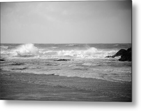 Beach Metal Print featuring the photograph Wind Blown Waves Tofino by Roxy Hurtubise
