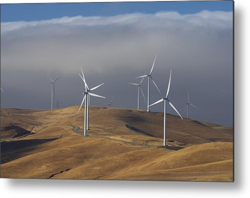 Windfarm Metal Print featuring the photograph Windfarm by Robin Mayoff