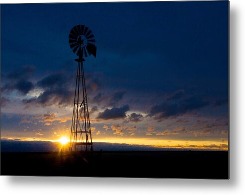 Landscape Metal Print featuring the photograph Kansas Lighthouse by Shirley Heier