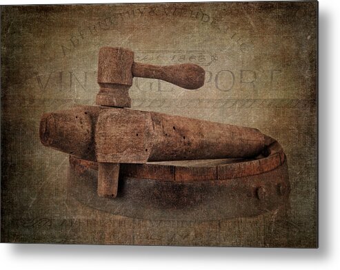 Aged Metal Print featuring the photograph Wine Tap by Tom Mc Nemar