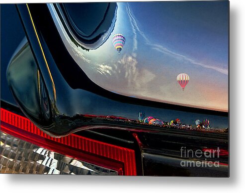 Porsche Metal Print featuring the mixed media Winged flight by Alan Greene