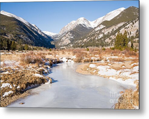 Colorado Metal Print featuring the photograph Winter at Horseshoe Park in Rocky Mountain National Park by Fred Stearns