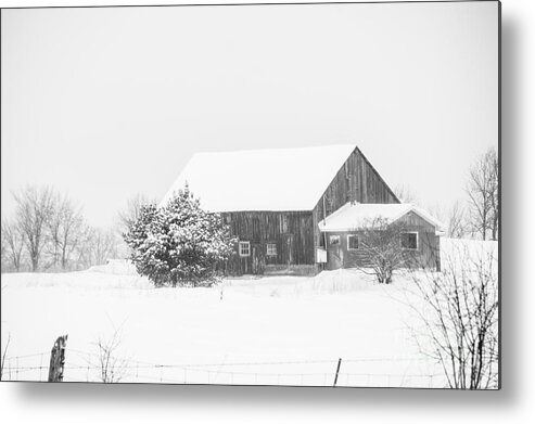  Metal Print featuring the photograph Winter Barn by Cheryl Baxter