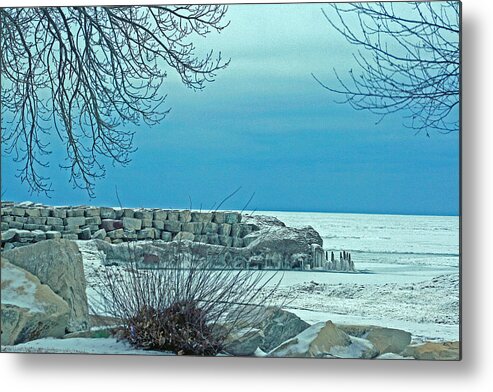 Winter Metal Print featuring the photograph Winter Blues by Kay Novy