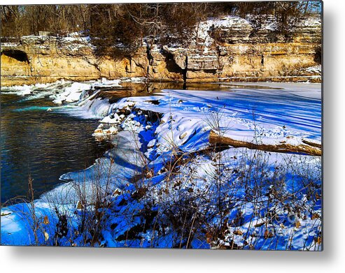 Winter Landscape Metal Print featuring the photograph Winter Blues by Peggy Franz