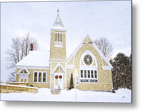 Snow Metal Print featuring the photograph Winter Chapel by Alana Ranney