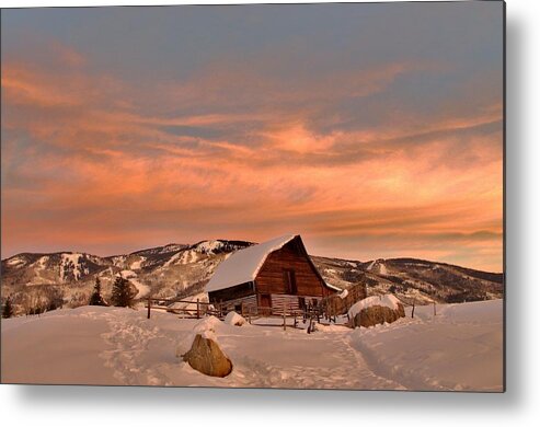 Steamboat Springs Metal Print featuring the photograph Winter Sundown by Matt Helm