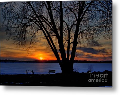 Sunsets Metal Print featuring the photograph Winter Sunset by Rod Best