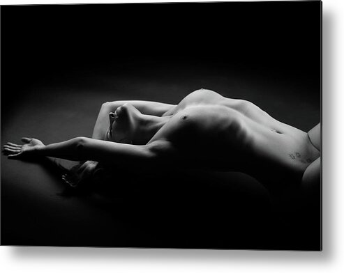 Nude Metal Print featuring the photograph Woman by Jan Blasko