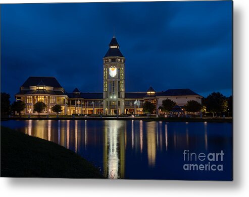 World Golf Hall Of Fame Metal Print featuring the photograph World Golf Hall of Fame at Twilight St. Augustine Florida by Dawna Moore Photography