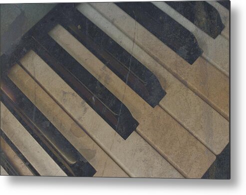 Piano Metal Print featuring the photograph Worn Out Keys by Photographic Arts And Design Studio