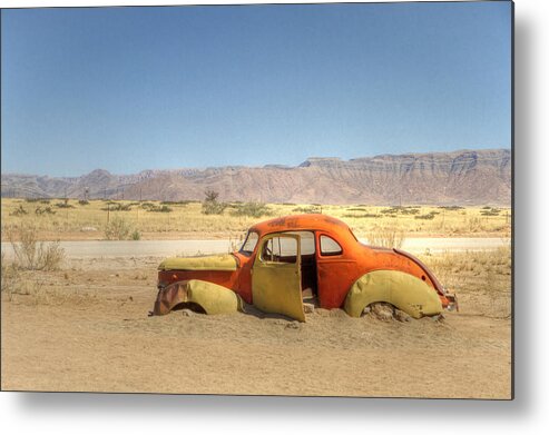 Afrika Metal Print featuring the photograph Wreck on the Highway by Juergen Klust