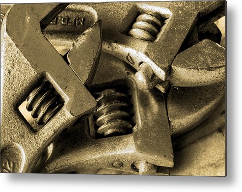 Hand Tools Metal Print featuring the photograph Wrenches by Michael Eingle