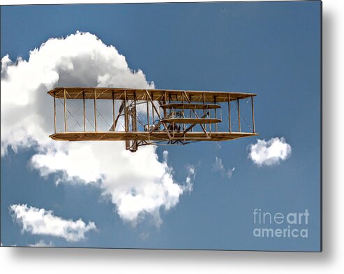 Wright Brothers Metal Print featuring the digital art Wright Brothers First Flight by Randy Steele