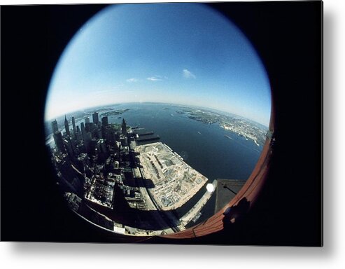 Wtc Metal Print featuring the photograph WTC North Tower Hudson River by William Haggart